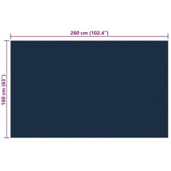 Film solaire de piscine flottant PE 260x160 cm Noir et bleu 