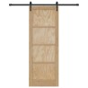 Porte coulissante avec quincaillerie 78x211 cm en bois massif de pin 