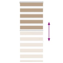 Store zèbre marron sable largeur du tissu 60,9 cm polyester 