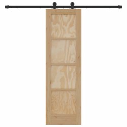 Porte coulissante avec kit matériel 61x198,5 cm Bois massif de pin 