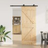Porte coulissante et kit de quincaillerie 80x210 cm pin massif 