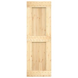Porte coulissante et kit de quincaillerie 70x210 cm pin massif 