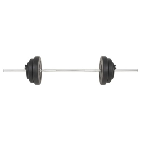 Barre d'haltères avec plaques 60 kg 