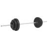 Barre d'haltères avec plaques 60 kg 