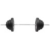 Barre d'haltères avec plaques 60 kg 
