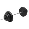 Barre d'haltères avec plaques 60 kg 