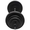 Barre d'haltères avec plaques 60 kg 