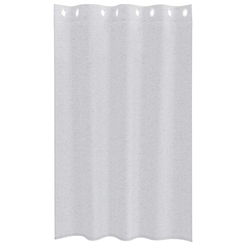 Rideaux 2 pcs Gris clair 140 x 175 cm Polyester 