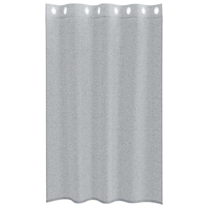 Rideaux 2 pcs Gris foncé 140 x 175 cm Polyester 