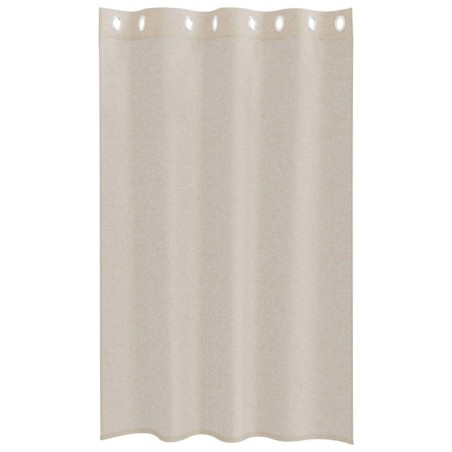 Rideaux avec des rideaux 2 pcs Sable 140 x 175 cm Polyester 