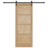 Porte coulissante avec kit de quincaillerie 83x211 cm en bois massif de pin 