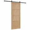 Porte coulissante avec kit de quincaillerie 83x211 cm en bois massif de pin 