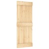 Porte coulissante et kit de quincaillerie 80x210 cm pin massif 
