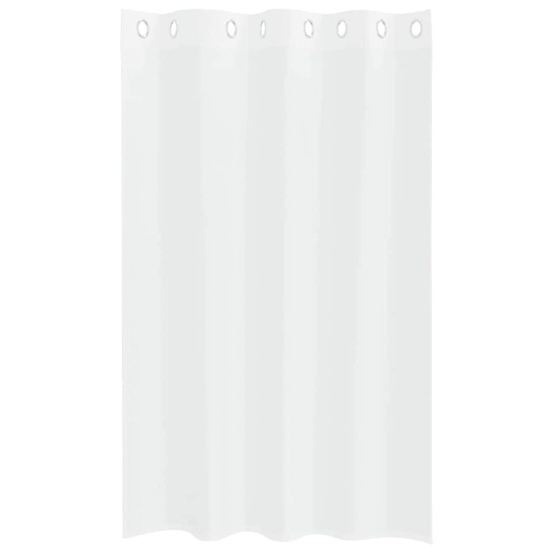 Rideaux avec des rideaux 2 pcs Blanc 140 x 175 cm Polyester 
