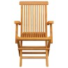 Chaises de jardin avec coussins crème lot de 2 Bois teck massif 