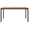 Table de jardin 150 x 90 x 75 cm, en bois d'acacia massif et métal 