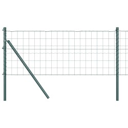 Clôture Euro avec 13 poteaux 0,6 x 50 m en acier galvanisé vert 