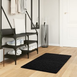 Tapis shaggy PAMPLONA poils longs moderne noir 60x110 cm 