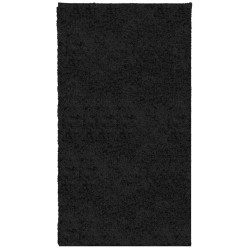 Tapis shaggy PAMPLONA poils longs moderne noir 60x110 cm 