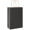 Sacs en papier 50 pcs avec poignées noir 21x11x31 cm 