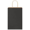 Sacs en papier 50 pcs avec poignées noir 21x11x31 cm 
