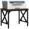 Support d'imprimante chêne marron 40x30x31 cm bois d'ingénierie 