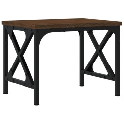 Support d'imprimante chêne marron 40x30x31 cm bois d'ingénierie 