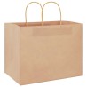 Sacs en papier 50 pcs avec poignées marron 32x22x24 cm 