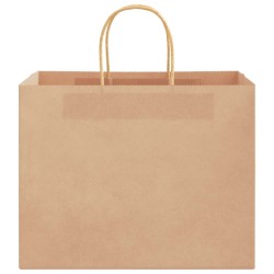 Sacs en papier 50 pcs avec poignées marron 32x22x24 cm 
