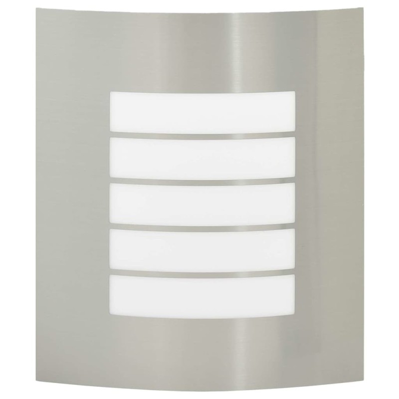 Lampe murale extérieure 2 pcs Argent Acier inoxydable IP44 