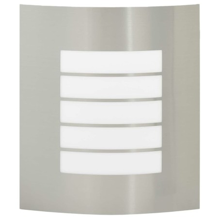 Lampe murale extérieure 2 pcs Argent Acier inoxydable IP44 