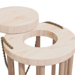 Mangeoire à foin pour lapins Ø15x25,5 cm bois massif de sapin 