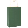 Sacs en papier 50 pcs avec poignées vert 21x11x31 cm 