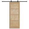 Porte coulissante avec kit de matériel 83x211 cm en bois massif de pin 