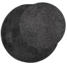 Tapis shaggy PAMPLONA poils longs moderne anthracite Ø 100 cm 