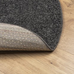 Tapis shaggy PAMPLONA poils longs moderne anthracite Ø 100 cm 