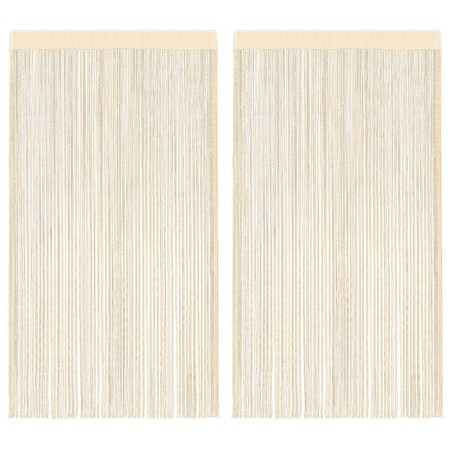 Rideau en fils 2 pcs 100 x 250 cm Crème 
