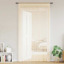 Rideau en fils 2 pcs 100 x 250 cm Crème 