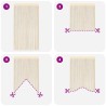 Rideau en fils 2 pcs 100 x 250 cm Crème 