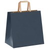 Sacs en papier 50 pcs avec poignées bleu 26x17x25 cm 