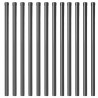 Poteaux de clôture 12 pcs Gris 100 cm Acier peint par poudre 