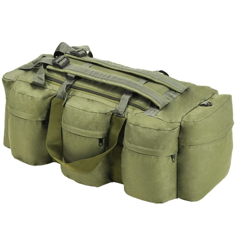 Sac de sport style militaire 3-en-1 45 L Vert olive 