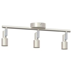 Projecteur de plafond 3 Voies Ajustable Nickel Brossé GU10 
