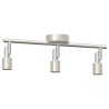 Projecteur de plafond 3 Voies Ajustable Nickel Brossé GU10 