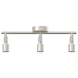 Projecteur de plafond 3 Voies Ajustable Nickel Brossé GU10 