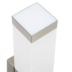 Applique murale extérieure argentée en acier inoxydable IP44 