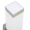 Applique murale extérieure argentée en acier inoxydable IP44 