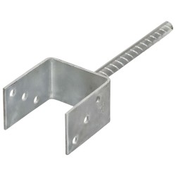 Piquets de clôture 6 pcs Argenté 9x6x30 cm Acier galvanisé 