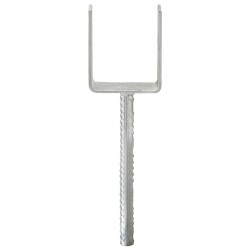 Piquets de clôture 6 pcs Argenté 9x6x30 cm Acier galvanisé 