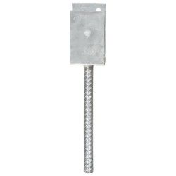 Piquets de clôture 6 pcs Argenté 9x6x30 cm Acier galvanisé 
